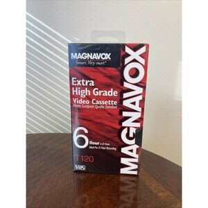 Magnavox VHS Tape Video Cassette 6 Hour T120 Extra High Grade NEW Sealed